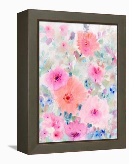 Bright Floral Design  II-Tim OToole-Framed Stretched Canvas