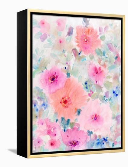 Bright Floral Design  II-Tim OToole-Framed Stretched Canvas