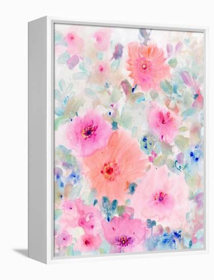 Bright Floral Design  II-Tim OToole-Framed Stretched Canvas