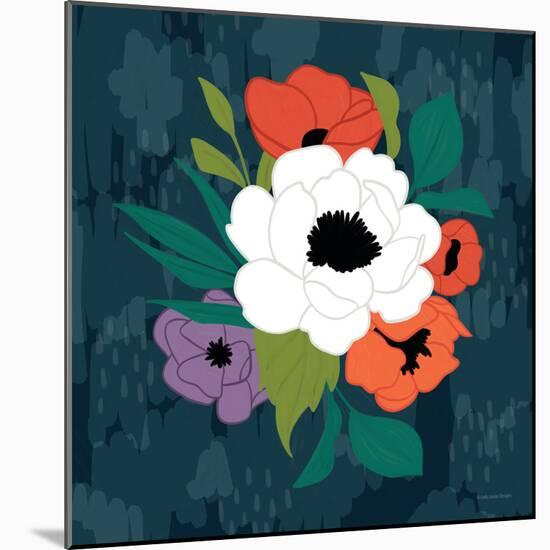 Bright Floral I-Lady Louise Designs-Mounted Art Print