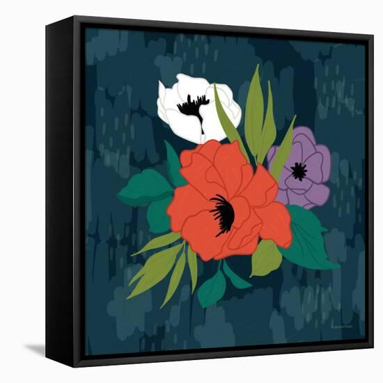 Bright Floral II-Lady Louise Designs-Framed Stretched Canvas