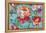 Bright Floral Medley Crop Turquoise-Danhui Nai-Framed Stretched Canvas