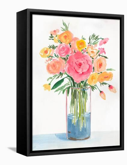 Bright Flowers I-Aria K-Framed Stretched Canvas