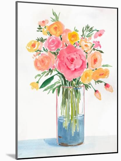 Bright Flowers I-Aria K-Mounted Art Print