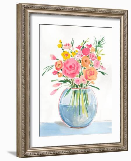 Bright Flowers II-Aria K-Framed Art Print