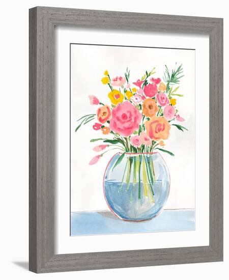 Bright Flowers II-Aria K-Framed Art Print