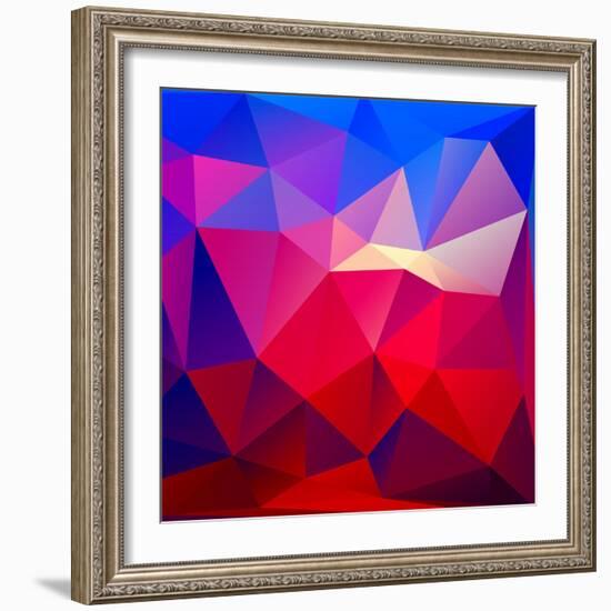 Bright Geometric Background-Bellenixe-Framed Art Print