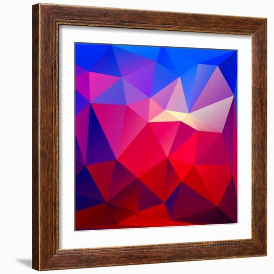 Bright Geometric Background-Bellenixe-Framed Art Print
