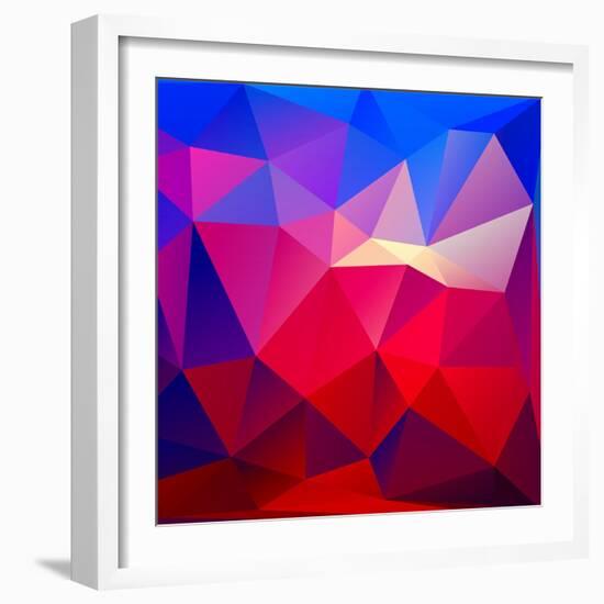 Bright Geometric Background-Bellenixe-Framed Art Print