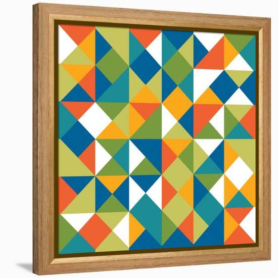 Bright Geometrics II-N. Harbick-Framed Stretched Canvas