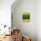 Bright Green and Yellow Abstract-Hallie Clausen-Art Print displayed on a wall