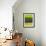 Bright Green and Yellow Abstract-Hallie Clausen-Framed Art Print displayed on a wall