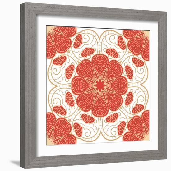 Bright Lace Pattern-elein-Framed Premium Giclee Print