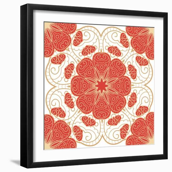 Bright Lace Pattern-elein-Framed Premium Giclee Print