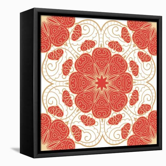 Bright Lace Pattern-elein-Framed Stretched Canvas