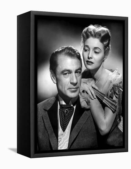 BRIGHT LEAF, 1950 directed by MICHAEL CURTIZ Gary Cooper / Patricia Neal (b/w photo)-null-Framed Stretched Canvas