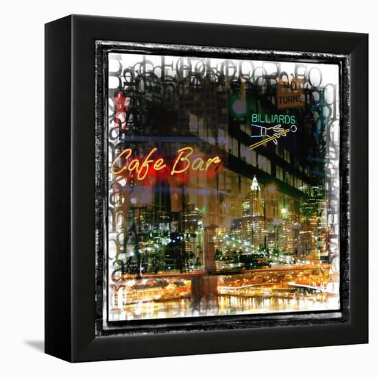 Bright Lights, Bid City-Jean-François Dupuis-Framed Stretched Canvas