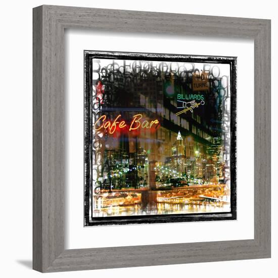 Bright Lights, Bid City-Jean-François Dupuis-Framed Art Print