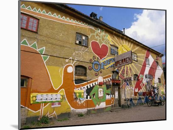 Bright Mural on a Bar in Christiania, an Independant Community Project, Copenhagen, Denmark-Ken Gillham-Mounted Photographic Print