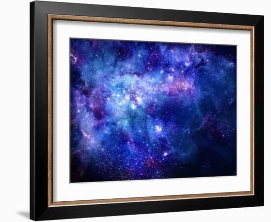 Bright Nebula Gas Cloud in Deep Outer Space-clearviewstock-Framed Photographic Print
