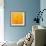 Bright Orange Scattered Triangles Background-Enka Parmur-Framed Art Print displayed on a wall