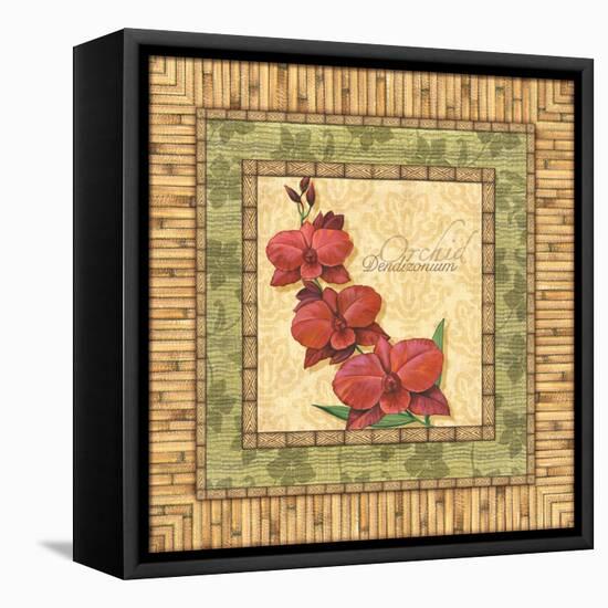 Bright Orchids III-Charlene Audrey-Framed Stretched Canvas
