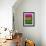 Bright Pink and Green Abstract-Hallie Clausen-Framed Art Print displayed on a wall