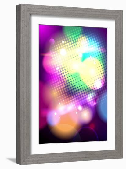 Bright Pop-Art Bokeh Background-Selenka-Framed Art Print