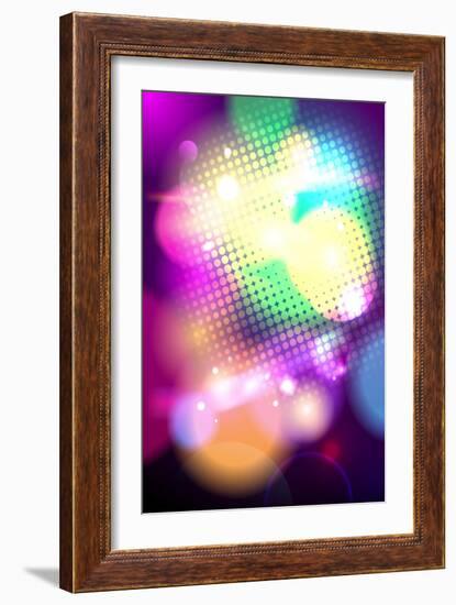 Bright Pop-Art Bokeh Background-Selenka-Framed Art Print