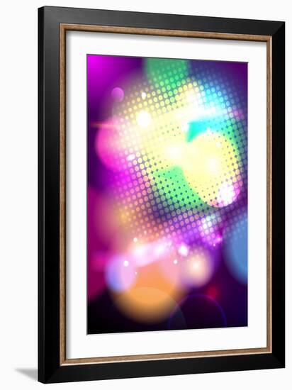 Bright Pop-Art Bokeh Background-Selenka-Framed Art Print