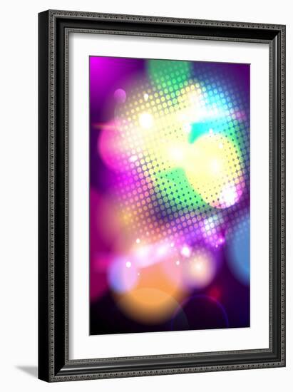 Bright Pop-Art Bokeh Background-Selenka-Framed Art Print