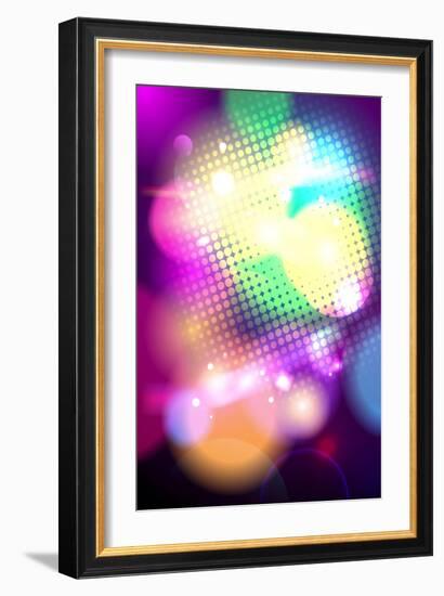 Bright Pop-Art Bokeh Background-Selenka-Framed Art Print