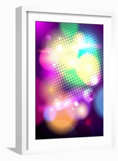 Bright Pop-Art Bokeh Background-Selenka-Framed Premium Giclee Print