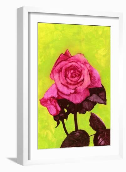 Bright Rose, 1980s-George Adamson-Framed Giclee Print