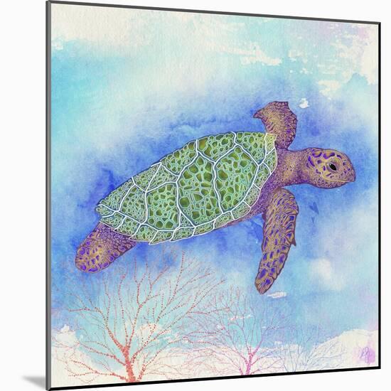 Bright Sea turtle-Kimberly Glover-Mounted Giclee Print