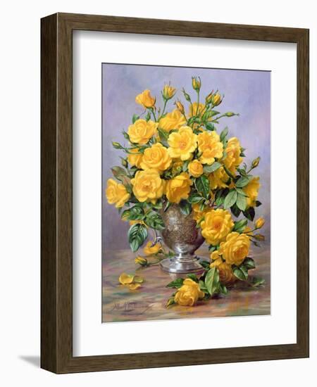 Bright Smile - Roses in a Silver Vase-Albert Williams-Framed Giclee Print