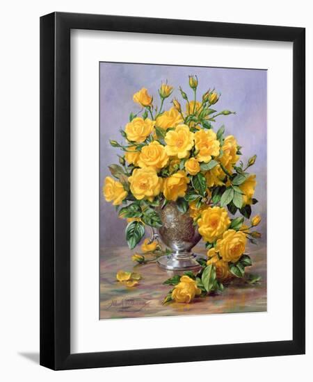 Bright Smile - Roses in a Silver Vase-Albert Williams-Framed Giclee Print