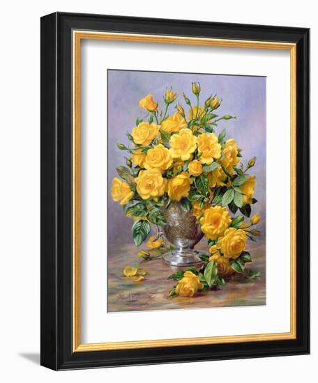 Bright Smile - Roses in a Silver Vase-Albert Williams-Framed Giclee Print