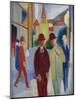 Bright street with people. 1914-August Macke-Mounted Giclee Print