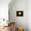 Bright Sun Shining in the Universe with Starry Background-null-Framed Stretched Canvas displayed on a wall