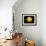 Bright Sun Shining in the Universe with Starry Background-null-Framed Art Print displayed on a wall