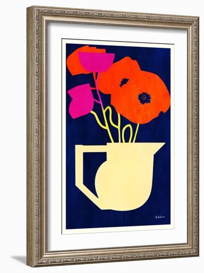 Bright & Sunny Poppies-Bo Anderson-Framed Giclee Print