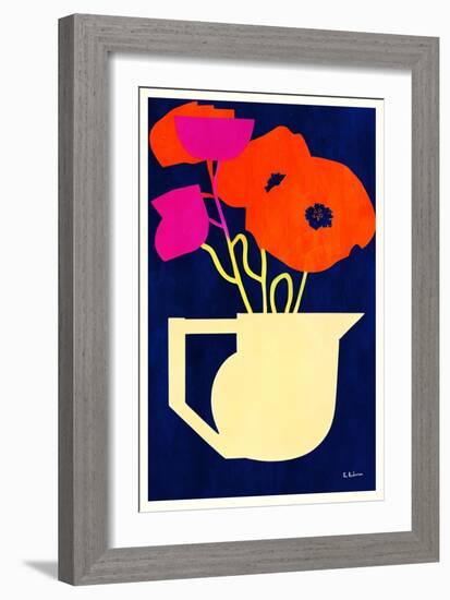 Bright & Sunny Poppies-Bo Anderson-Framed Giclee Print