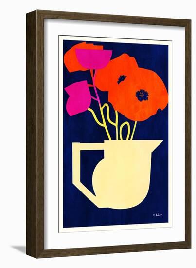 Bright & Sunny Poppies-Bo Anderson-Framed Giclee Print