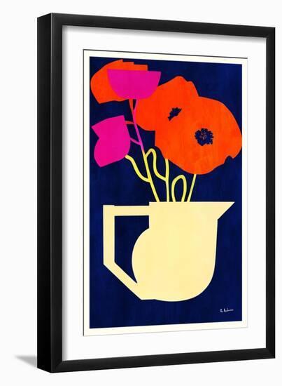 Bright & Sunny Poppies-Bo Anderson-Framed Giclee Print