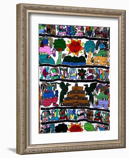 Bright Textile, Ixcel Textile Co-op, San Antonio Aguas Calientes, Guatemala-Cindy Miller Hopkins-Framed Photographic Print