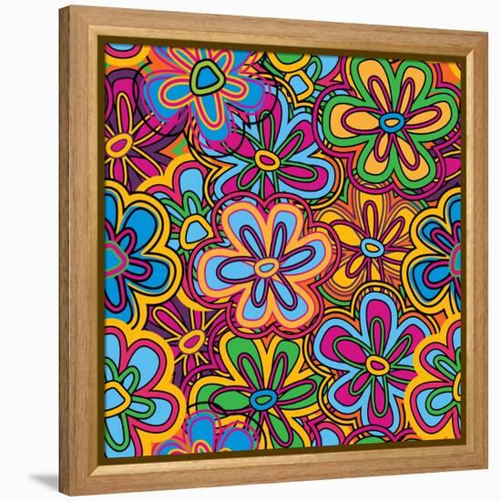 Bright Texture-Suriko-Framed Stretched Canvas