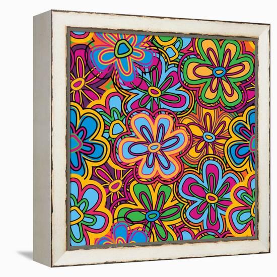 Bright Texture-Suriko-Framed Stretched Canvas