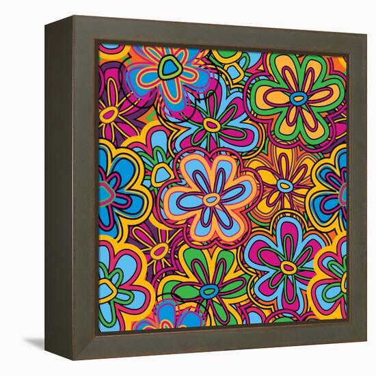 Bright Texture-Suriko-Framed Stretched Canvas