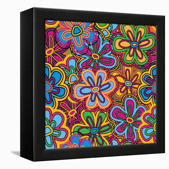 Bright Texture-Suriko-Framed Stretched Canvas